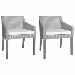 VidaXL 325494, Bois de mango, Rotin, 600 mm, 600 mm, 790 mm, 2 pièce(s), Gris