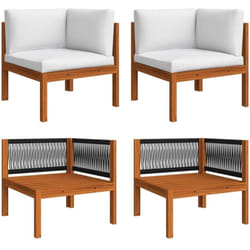 Vidaxl - Canapés d'angle de jardin 2 pcs avec coussins Bois d'acacia