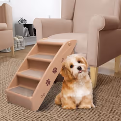 Les escaliers pour chiens conviennent aux petits et grands animaux de compagnie et leur permettent d’atteindre facilement leu ...