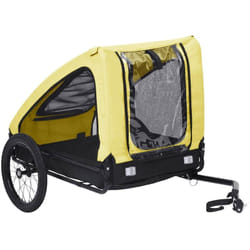 Vidaxl - Remorque de vélo pour animaux de compagnie jaune et noir
