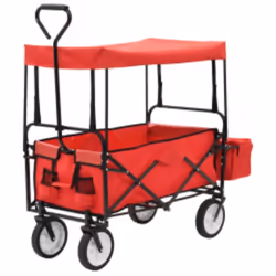 Ce chariot à main pliable a une utilisation polyvalente, notamment à la maison, dans le jardin, pour les voyages et bien plus ...