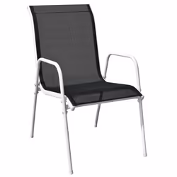 VidaXL 313070 chaise d'extérieur Terrace Acier Noir, Gris