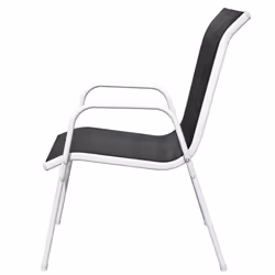 VidaXL 313070 chaise d'extérieur Terrace Acier Noir, Gris - Vue supplémentaire 4