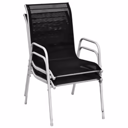 VidaXL 313070 chaise d'extérieur Terrace Acier Noir, Gris - Vue supplémentaire 5