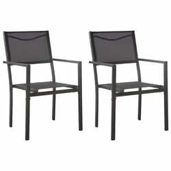 VidaXL 313077, Terrace, Acier, Textile, Noir, 630 mm, 540 mm, 900 mm