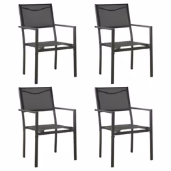 VidaXL 313078, Terrace, Acier, Textile, Noir, 630 mm, 540 mm, 900 mm