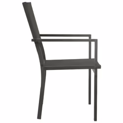 VidaXL 313078 chaise d'extérieur Terrace Acier, Textile Noir - Vue supplémentaire 4