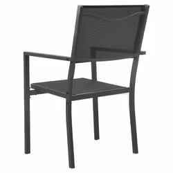 VidaXL 313078 chaise d'extérieur Terrace Acier, Textile Noir - Vue supplémentaire 5