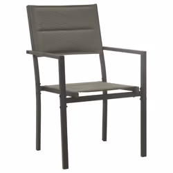 VidaXL 313079 chaise d'extérieur Terrace Acier, Textile Gris