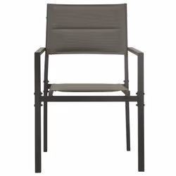 VidaXL 313079 chaise d'extérieur Terrace Acier, Textile Gris