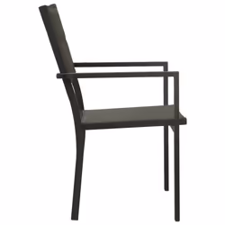 VidaXL 313079 chaise d'extérieur Terrace Acier, Textile Gris - Vue supplémentaire 4