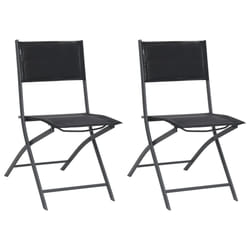 VidaXL 313082 chaise d'extérieur Terrace Tissu, Acier Noir