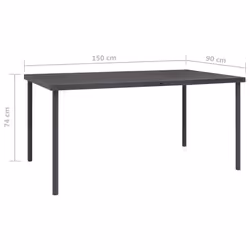VidaXL 313087 table de jardin Anthracite - Vue supplémentaire 6
