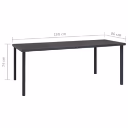 VidaXL 313088 table de jardin Anthracite - Vue supplémentaire 6