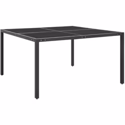 Cette table d'extérieur au design raffiné est destinée à être le point de mire de votre jardin ou terrasse ! Fabriquée en aci ...
