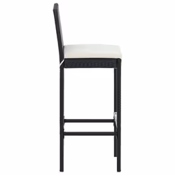 VidaXL 313435 chaise d'extérieur Terrace Siège rembourré Polyester, Polyuréthane, Acier Noir, Crème - Vue supplémentaire 5