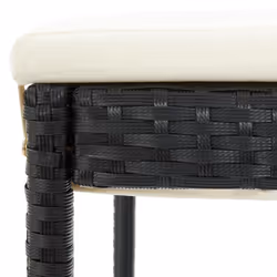 VidaXL 313435 chaise d'extérieur Terrace Siège rembourré Polyester, Polyuréthane, Acier Noir, Crème - Vue supplémentaire 8