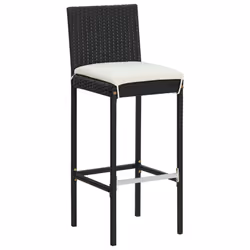 VidaXL 313437 chaise d'extérieur Terrace Siège rembourré Polyester, Polyuréthane, Acier Noir, Crème