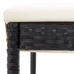 VidaXL 313437 chaise d'extérieur Terrace Siège rembourré Polyester, Polyuréthane, Acier Noir, Crème - Vue supplémentaire 8