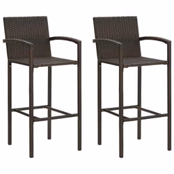 VidaXL 313451, Terrace, Polyuréthane, Acier, Marron, 520 mm, 560 mm, 1180 mm