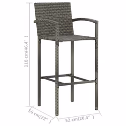 VidaXL 313453 chaise d'extérieur Terrace Polyuréthane, Acier Gris - Vue supplémentaire 8