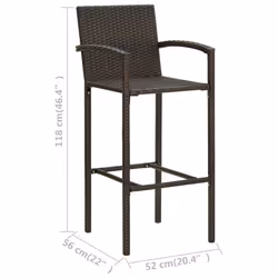 VidaXL 313454 chaise d'extérieur Terrace Polyuréthane, Acier Marron - Vue supplémentaire 8