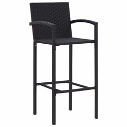 VidaXL 313455 chaise d'extérieur Terrace Polyuréthane, Acier Noir