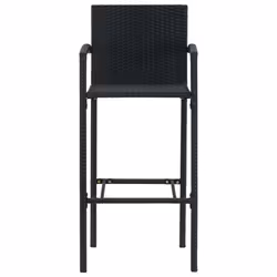 VidaXL 313455 chaise d'extérieur Terrace Polyuréthane, Acier Noir