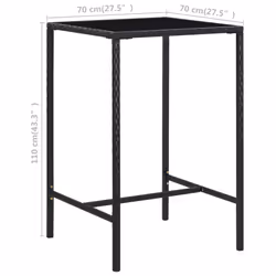 VidaXL 313458 table de jardin Noir - Vue supplémentaire 6