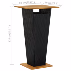 VidaXL 313463 table de jardin Noir - Vue supplémentaire 6