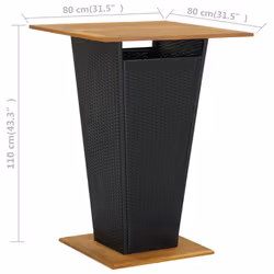 VidaXL 313465 table de jardin Noir - Vue supplémentaire 6