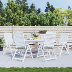 VIDAXL Coussins de chaise jardin lot de 6 - Gris