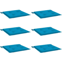 Coussins de chaise jardin lot de 6 bleu 40x40x3 cm tissu oxford Vidaxl