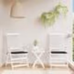 vidaXL Coussins de chaise jardin lot de 2 noir 40x40x4 cm tissu oxford