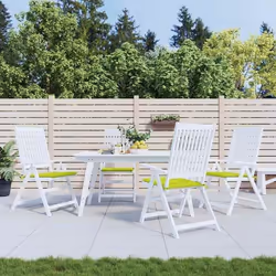 vidaXL Coussins de chaise de jardin lot de 4 vert vif 40x40x4 cm