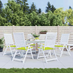 vidaXL Coussins de chaise jardin - Vert vif