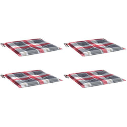 Vidaxl - Coussins de chaise de jardin lot de 4 carreaux rouges 40x40x3cm