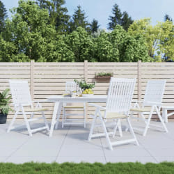 VidaXL Chaise Jardin - Crème
