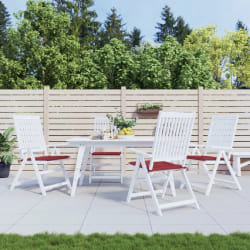 vidaXL Coussins de jardin (lot de 4) Bordeaux