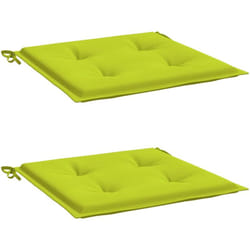 Vidaxl - Coussins de chaise de jardin lot de 2 vert vif 50x50x4 cm