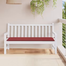 vidaXL Coussin de banc de jardin rouge bordeaux 150x50x4 cm