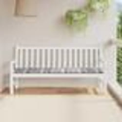 vidaXL Coussin de banc de jardin motif à carreaux gris 180x50x4 cm