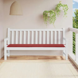 vidaXL Coussin de banc de jardin rouge bordeaux 200x50x4 cm