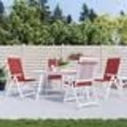 vidaXL Coussins de chaise de jardin à dossier haut lot de 4 bordeaux 314114