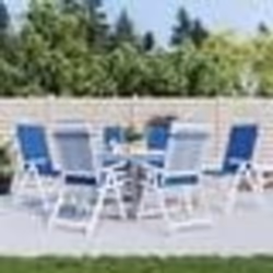 vidaXL Coussins de chaise de jardin à dossier haut lot de 6 bleu royal 314118