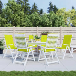 vidaXL Coussins de chaise haute - Vert vif