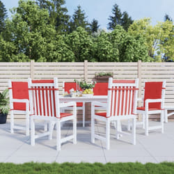 Vidaxl - Coussins de chaise de jardin à dossier bas lot de 6 rouge