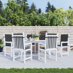 Vidaxl - Coussins de chaise de jardin à dossier bas lot de 6 noir