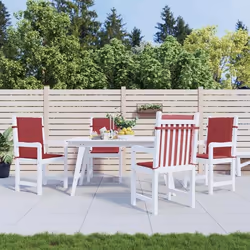 vidaXL Coussins de chaise de jardin à dossier bas lot de 4 314141