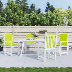 vidaXL Coussins de chaise de jardin à dossier bas lot de 4
